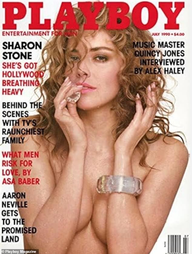 Stone previously stripped down when she posed on the 1990 cover for Playboy Magazine (seen above)