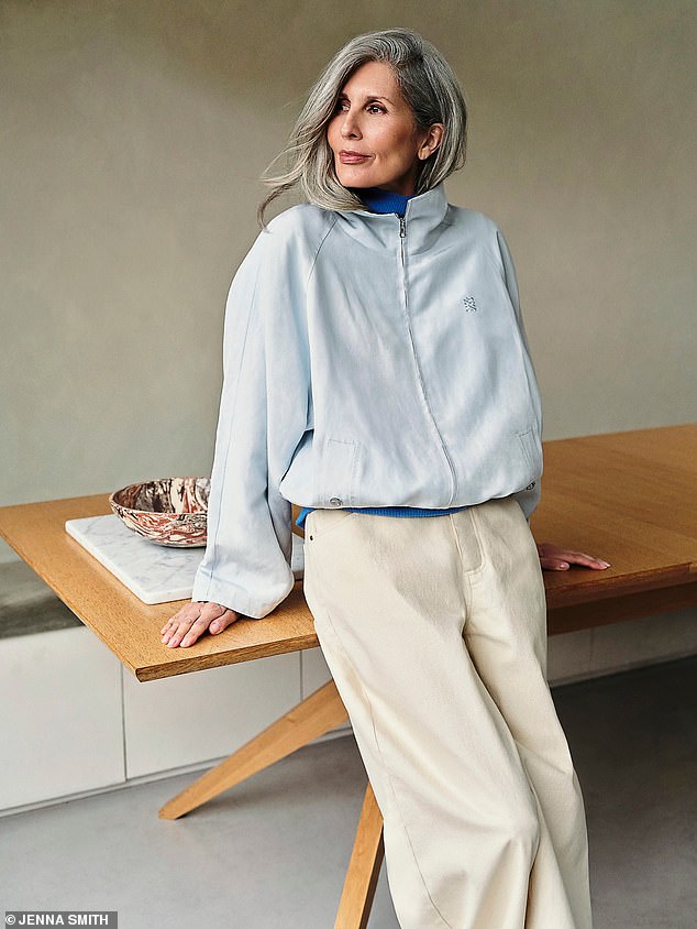 Jacket, £359, sandro-paris.com. Jumper (just seen), £34.90, uniqlo.com. Trousers, £89, roandzo.com