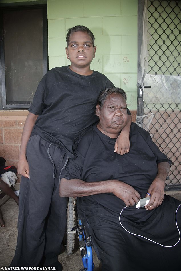 The family of five-year-old Kumanjayi Little Baby, who was allegedly murdered by a violent ex-con, have abandoned the home she was snatched from (pictured Grandma Karen White)