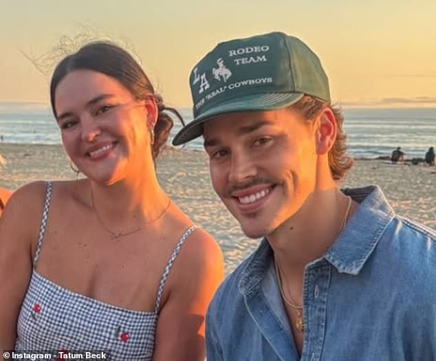 Haley Beck (pictured with her Baywatch star brother Noah Beck) was accused of 'grooming' and having an inappropriate relationship with a student. She has said through her lawyer that she has not committed any crimes