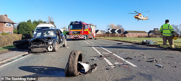 Following the accident (pictured), she has now spoken publicly for the first time to reveal quite how bitter that divorce had been