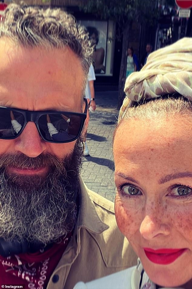 Amanda (right) had been married to screen writer and film producer Richard Sainsbury (left) since 1998 and they had two now adult sons - until their prolonged break up last year