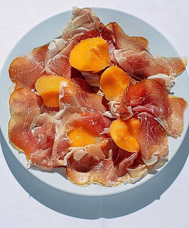 A River Cafe starter: prosciutto di Parma with charentais melon