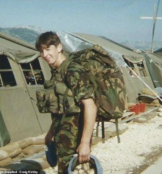 Craig Kirkby followed in his father's footsteps by joining the army when he was 16 years old