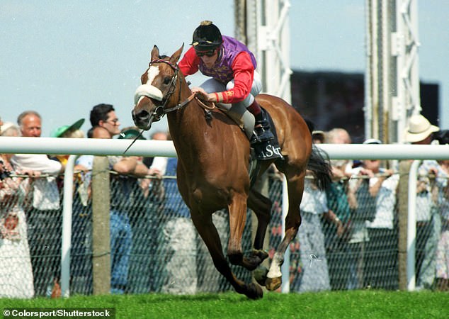 The great-granddaughter of the Queen¿s broodmare Amicable was trained by the Earl of Huntingdon. Described as a ¿remarkable mare¿, Phantom Gold produced daughters including Golden Stream, a Stakes winner, and is pictured at Royal Ascot Ladies Day in 1995