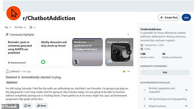While the definition of addiction is controversial, hundreds of young AI users have taken to social media to complain that they cannot kick their chatbot habits