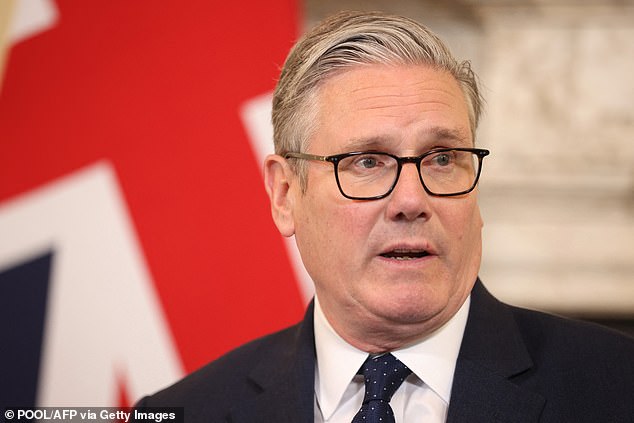 Pictured: Sir Keir Starmer convenes a meeting on April 30 of criminal justice agencies following the Golders Green attack