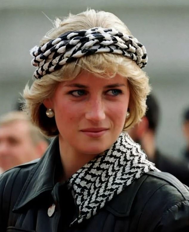 Pictured: An AI-generated image of Princess Diana wearing Palestinian clothing. Mrs Astor apologised for 'any offence and upset' and deleted this post and others