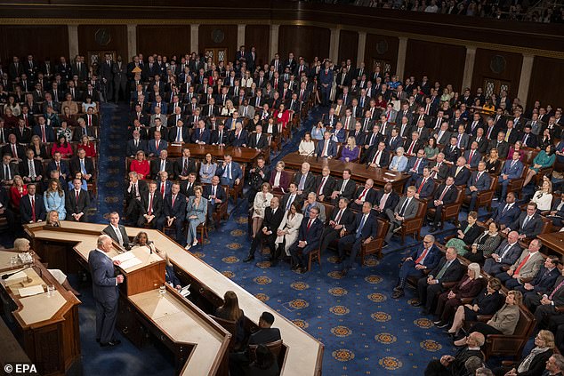 Charles addresses a a joint session of Congress in the US Capitol