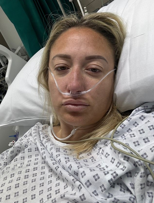 Ashleigh found out her symptoms had been caused by a tumour growing in her rectum