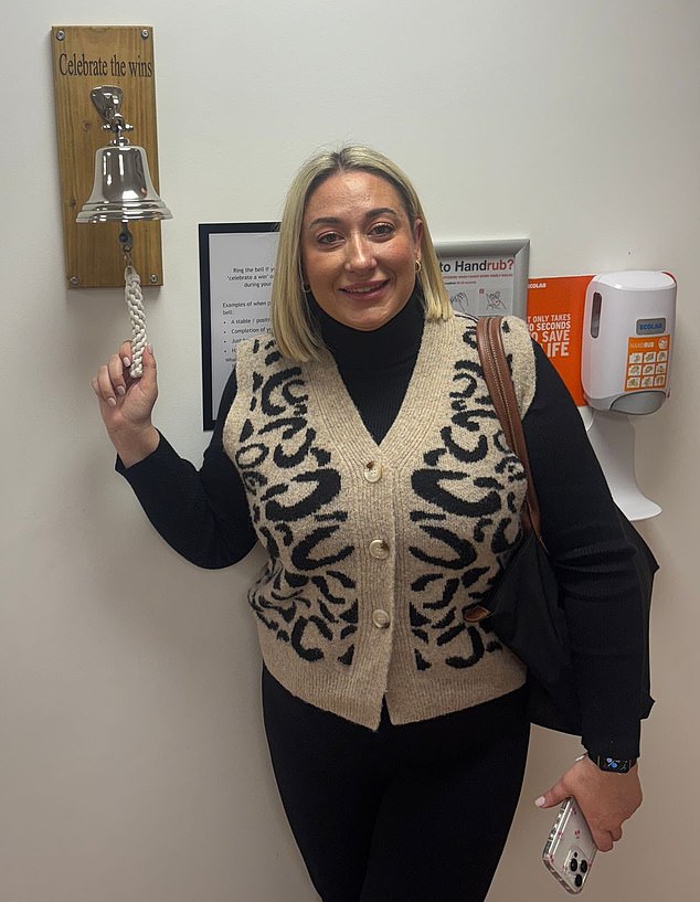 After nearly a year of operations and chemotherapy, Ashleigh is cancer-free – but the fear of the disease returning is never far away