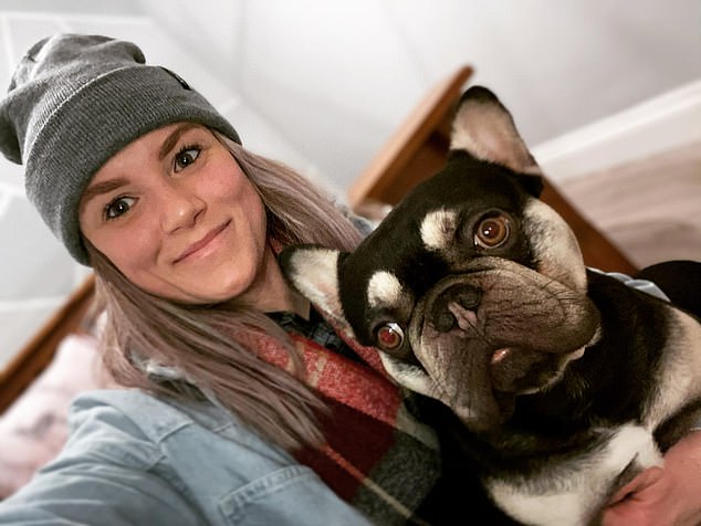 Sophie Cooper with her French Bulldog Ernie – he has had to have pain relief and X-ray scans