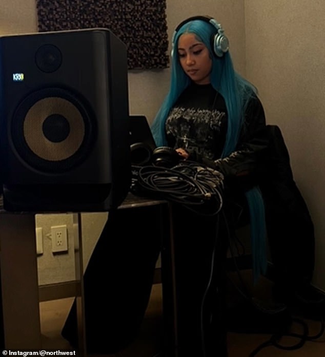 The preteen has been following in her father's music footsteps and released her debut EP N0rth4evr on Friday