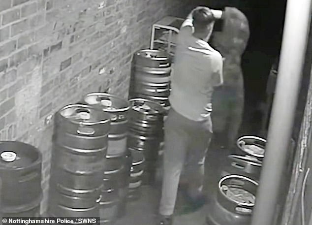 CCTV showed Byrne walking round the side of the pub and following Mr Cook before fatally stabbing him in an attack a judge said was motivated by 'anger and revenge'