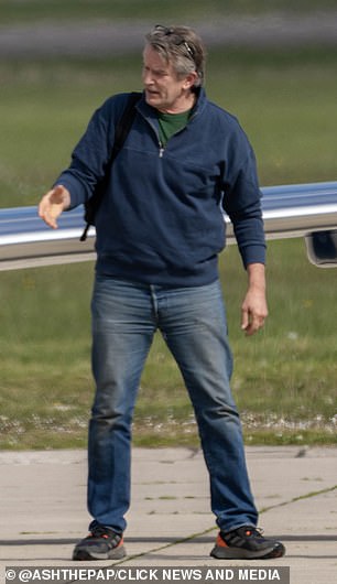 The couple landed at Inverness airport in a private jet ahead of Miranda starting filming for the hit BBC show in the Scottish Highlands
