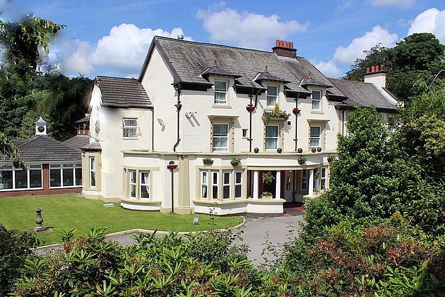 The couple wed at Briars Hall Country House Hotel in Lancashire (pictured)