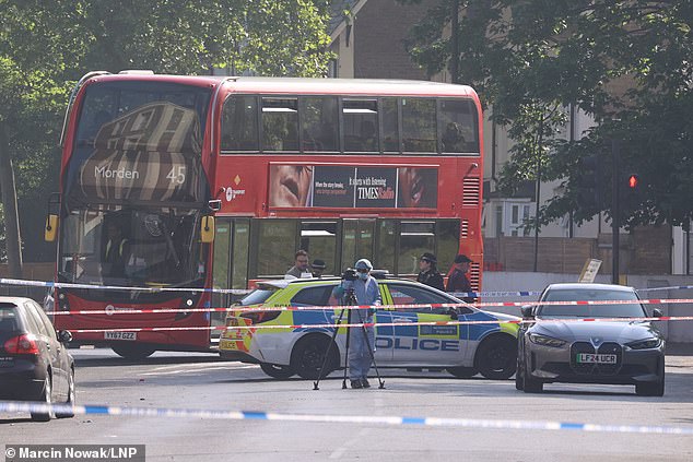 Officers maintained a large cordon on the south London street and the Met said there would be an increased police presence in the coming days