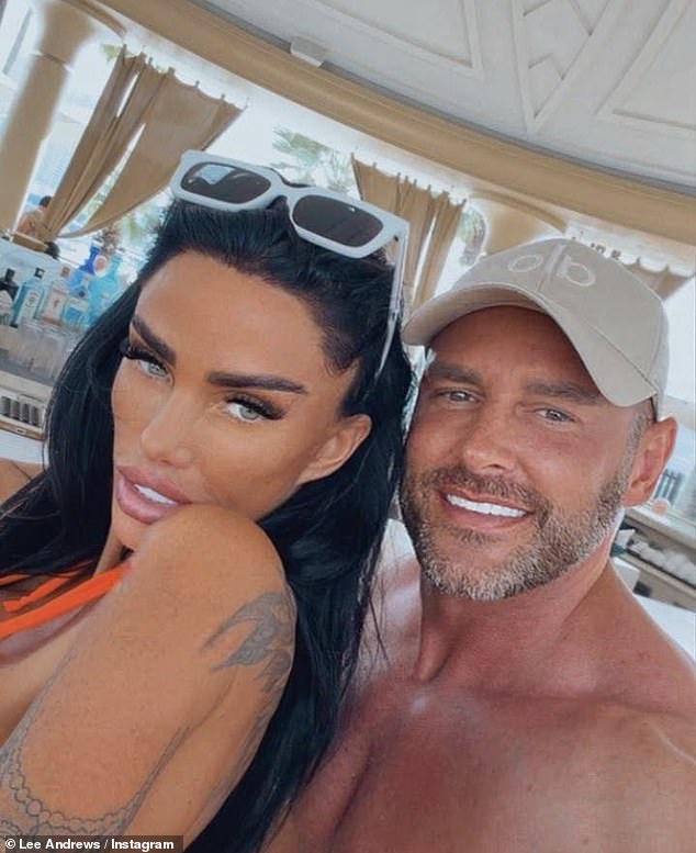 The former glamour model, 47, jetted off to Dubai to reunite with her businessman husband, 42, who she tied the knot with in January, just weeks after meeting