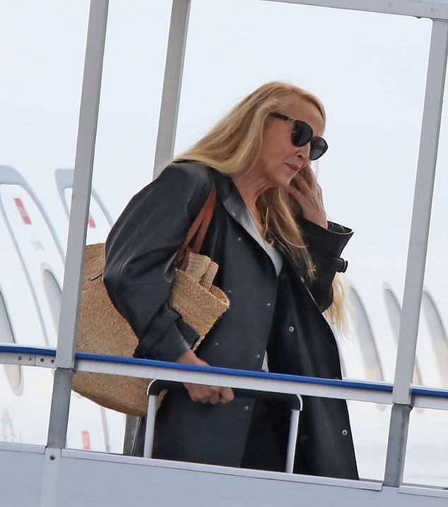 The increased budget was already obvious as pictures emerged of the stars touching down in the highlands after travelling via planes and private jets (Jerry Hall pictured)