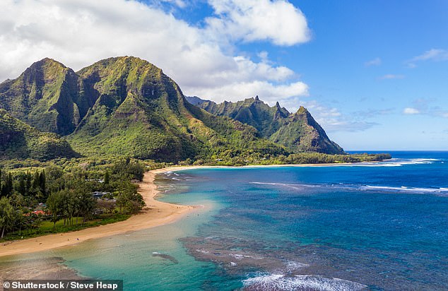 One of the captain's favourite destinations is Hawaii (pictured), as he enjoys quiet locations and the opportunity to island-hop
