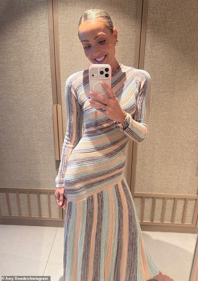 Sharing a reel of sweet images, Amy penned: 'I've been a little quiet. On Friday, I got a call from my darling friend Bex's mum, Anne, to tell me that Bex had a blood clot on her brain