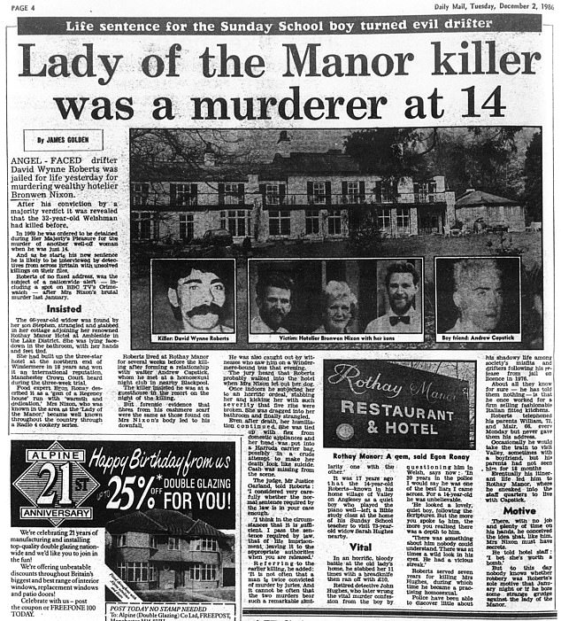 The body of Bronwen Nixon was discovered in a cottage in the hotel's grounds by one of her sons
