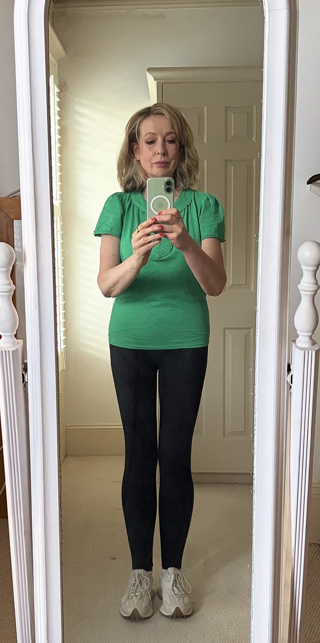 One year later, on her 'thin-aversary', Claudia now weights 9st and wears a size 8