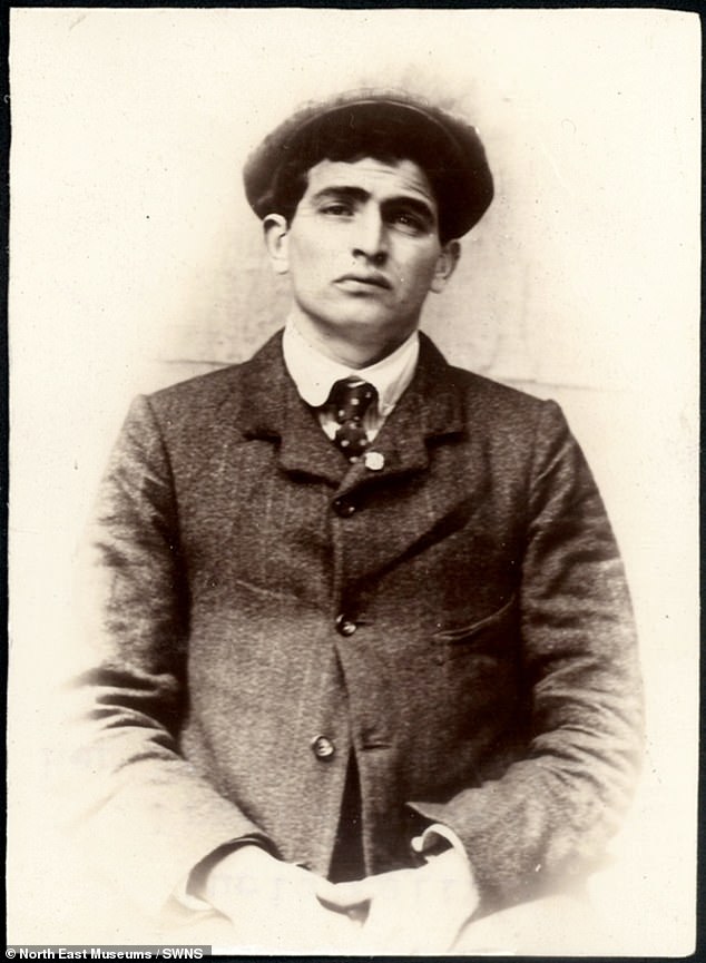 Italian migrant Lucio Pelliza was charged with breaking into a house in North Shields and stealing a gold necklace, brooch, silver watch and medal in 1906