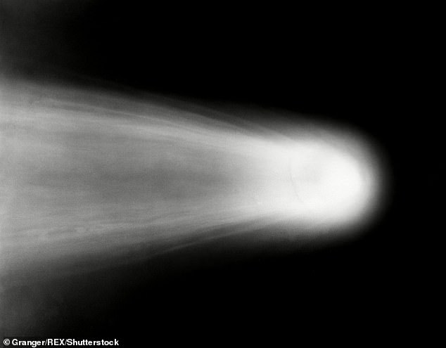 The Eta Aquariids are formed from pieces of Halley's Comet (pictured), a periodic comet which returns to the inner solar system once every 76 years