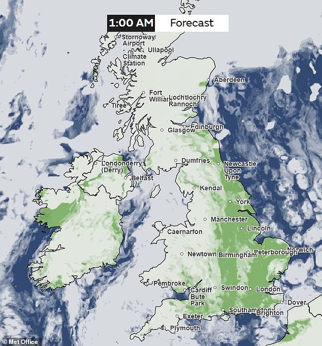 The weather may not be ideal in the early hours of Thursday morning, but those in the south and northeast of England should get some clear skies