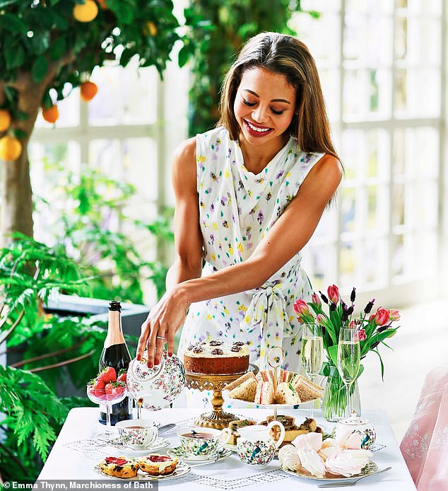 Some viewers compared scenes from Meghan's Netflix series to those in the YouTube cooking show 'Emma's Kitchen' hosted by Emma Thynn, Marchioness of Bath (above)
