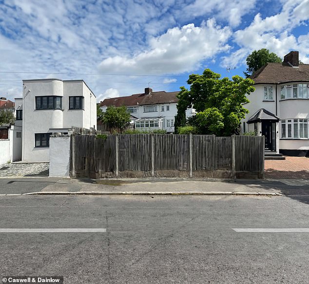 How the street looked before Mr Fernandes sold a slice of his garden to the developer