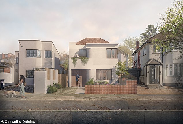 A computer-generated image showing what the new property on Ahmet Ziya¿s land will look like
