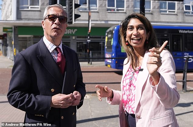 Suella Braverman also defected in January but Mrs Badenoch says their exits meant more unity within the Conservative party and could do nothing but 'crack open the champagne'