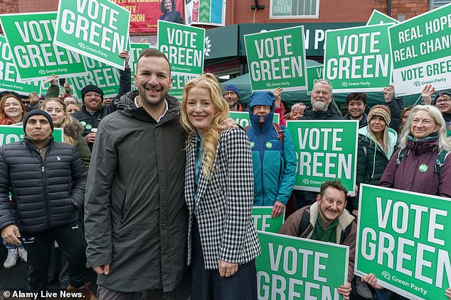 The Green Party is set to secure 20% of the vote, just a few points shy of Labour, and come first in up to four boroughs