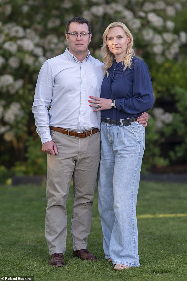 Since Tarryn took her life in November 2017, Chris has found new happiness with Bea (pictured), now his second wife