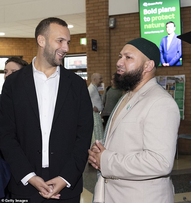 Zack Polanski leader of the Green Party and Mothin Ali deputy leader of the Green Party arrive for the Green Party Conference at Bournemouth International Centre on October 3, 2025