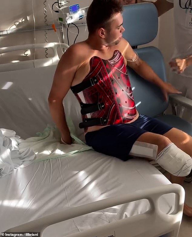 Brian Pethke, 24, lost a leg in the chaos, while the diving instructor suffered two open leg fractures as the out-of-control vessel tore through the group