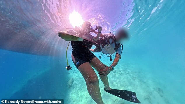 Rasha Mediene travelled solo to Egypt and attended the first day of a Euro 350 scuba diving course on March 1