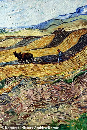 The colourful gown's print was inspired by works by Van Gogh, but Emma gushed that her dad's work as an oil and watercolour painter also played its part