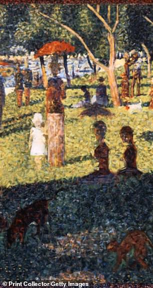 The suit was inspired by the work of post-Impressionist artist Georges Seurat's 1884 painting A Sunday Afternoon on the Island of La Grande Jatte
