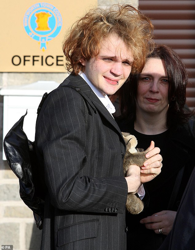 Sophie's boyfriend Robert Maltby, pictured ahead of her funeral in 2007
