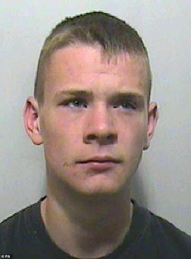 Ryan Herbert (pictured) was 16 when he and a group of friends viciously beat Robert Maltby in a park in Bacup, Lancashire, in 2007, before turning on his girlfriend Sophie Lancaster, who was fatally attacked while trying to defend him