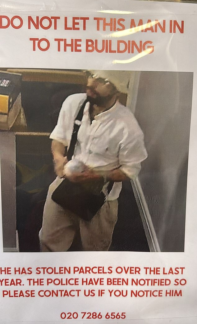 The extent of Sadeghi's thievery was revealed as Camila posted a warning of the man on the neighbourhood social site NextDoor. A poster has also been put up in a nearby property with a photo of Sadeghi, wearing a bucket hat, that warns residents about him