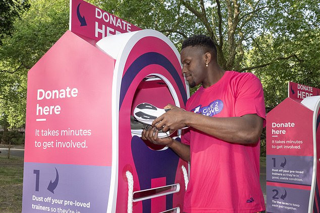 Itoje said: 'Staying active should be something everyone can access, but for some people, not having the right kit can be a real barrier'