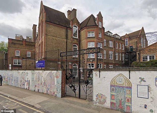 Mrs Munro resigned as governor of Columbia Primary School (pictured) after the letter emerged in the latest release of the Epstein Files
