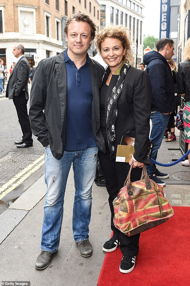 Mark Adderley, pictured with his wife, Loose Women panellist Nadia Sawalha, was suspended from the Green Party over a series of 'anti-Semitic rants'