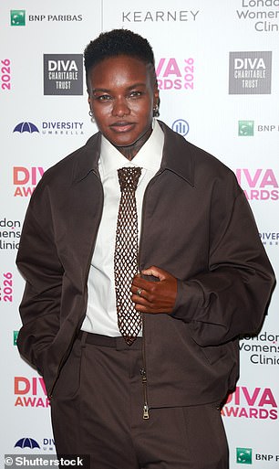 News of the Olympian gold medallist's blossoming romance with TV personality Christine emerged last month after they attended The DIVA Awards 2026 in London - a celebration of the achievements of LGBTQIA women and non-binary people (Nicola pictured at awards)