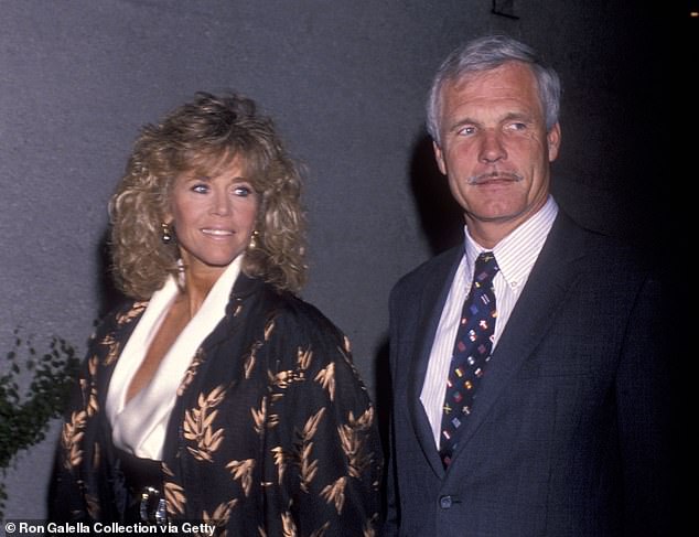 The billionaire media titan was once married to actress Jane Fonda. The pair are pictured together in Beverly Hills in 1990. The two divorced in 2001