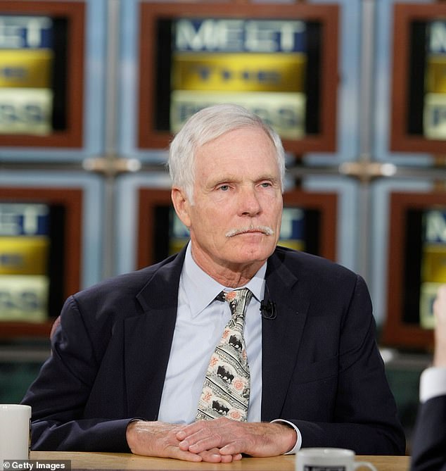 Turner is seen as a guest on Meet the Press in 2008